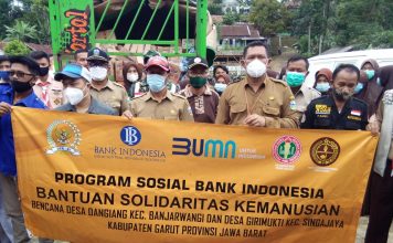 BI Berkolaborasi Beri Bantuan pada Terdampak Bencana di Garut