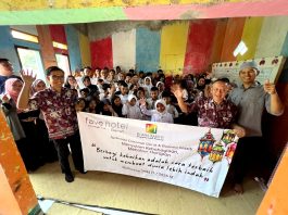Di Tengah Kebijakan Efisiensi, Favehotel Cimanuk Garut Tetap Berbagi dengan Anak Yatim Cahaya Qolbun Salim