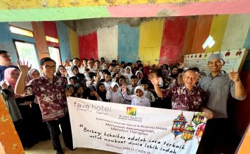 Di Tengah Kebijakan Efisiensi, Favehotel Cimanuk Garut Tetap Berbagi dengan Anak Yatim Cahaya Qolbun Salim