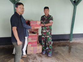 Rangkul Komunitas Garut, Korem 062/Tn Terima Titipan Bantuan dari Forum Kristiani Garut untuk membantu Korban Gempa Myanmar