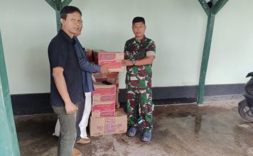 Rangkul Komunitas Garut, Korem 062/Tn Terima Titipan Bantuan dari Forum Kristiani Garut untuk membantu Korban Gempa Myanmar