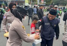 Ribuan Driver Online Gelar Aksi Damai, Polres Garut Lakukan Pengamanan Humanis