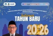 Keluarga Besar Dinas Pendidikan Kabupaten Garut Ucapkan Selamat Tahun Baru 2026