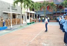 Hari Pertama Masuk Sekolah 2026, Kepala BKD Garut Pimpin Upacara di SMPN 2 Garut