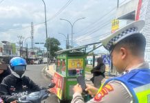 Satlantas Polres Garut Terapkan ETLE Handheld