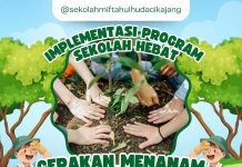 Implementasi Hasil Sosialisasi dan IHT, SMP Miftahulhuda Cikajang Gelar Gerakan Menanam Pohon Bersama