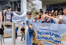 GEBERMAS Spesial Ramadhan: Santri Situwangi Islamic Boarding School Bersihkan dan Wakafkan Perlengkapan untuk Masjid di Desa Giriawas