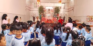 Murid SD Yos Sudarso Belajar di Vihara Dharma Loka, Kenali Budaya, Agama, dan Barongsai