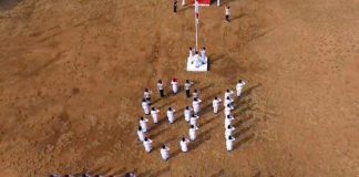 Paskibra Kecamatan Cigedug Sukses Kibarkan dan Turunkan Bendera Merah Putih dengan Formasi Logo 81