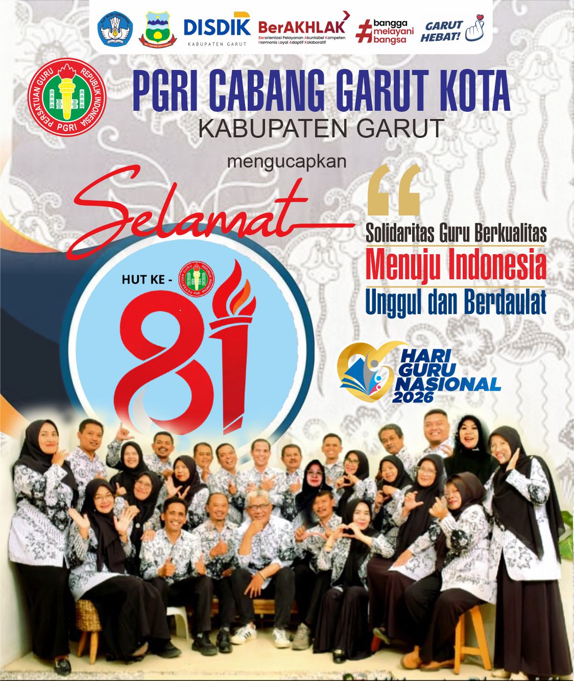 PGRI Garut Kota HUT ke-81 PGRI & HGN ke-32 2026